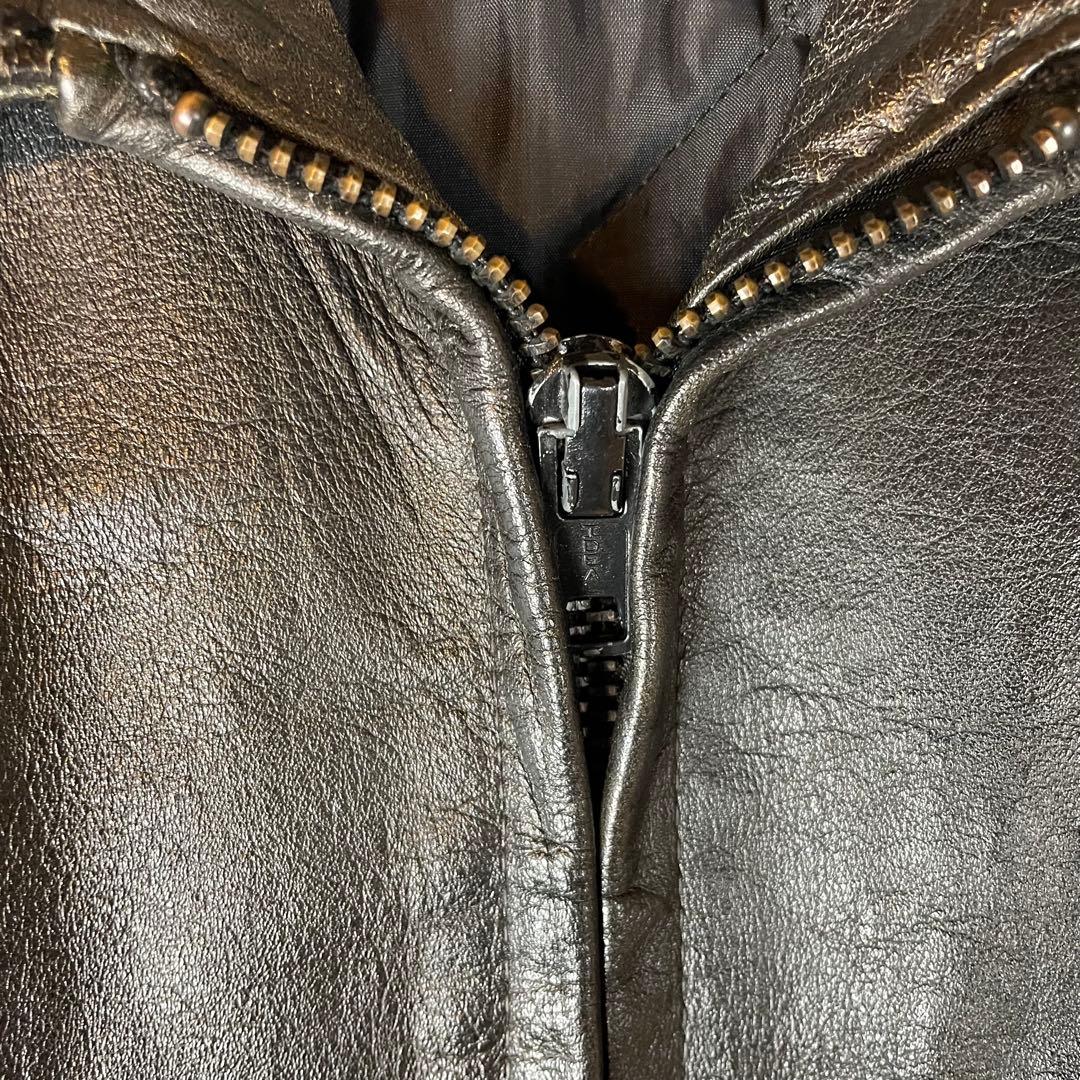 【USA製】Schottショット ビンテージレザー シングルライダースジャケット