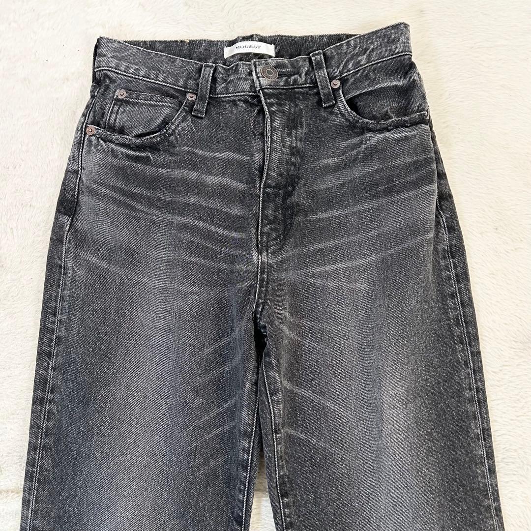 美品❗️MOUSSY MVS BLACK FLARE 27インチ ブラックデニム