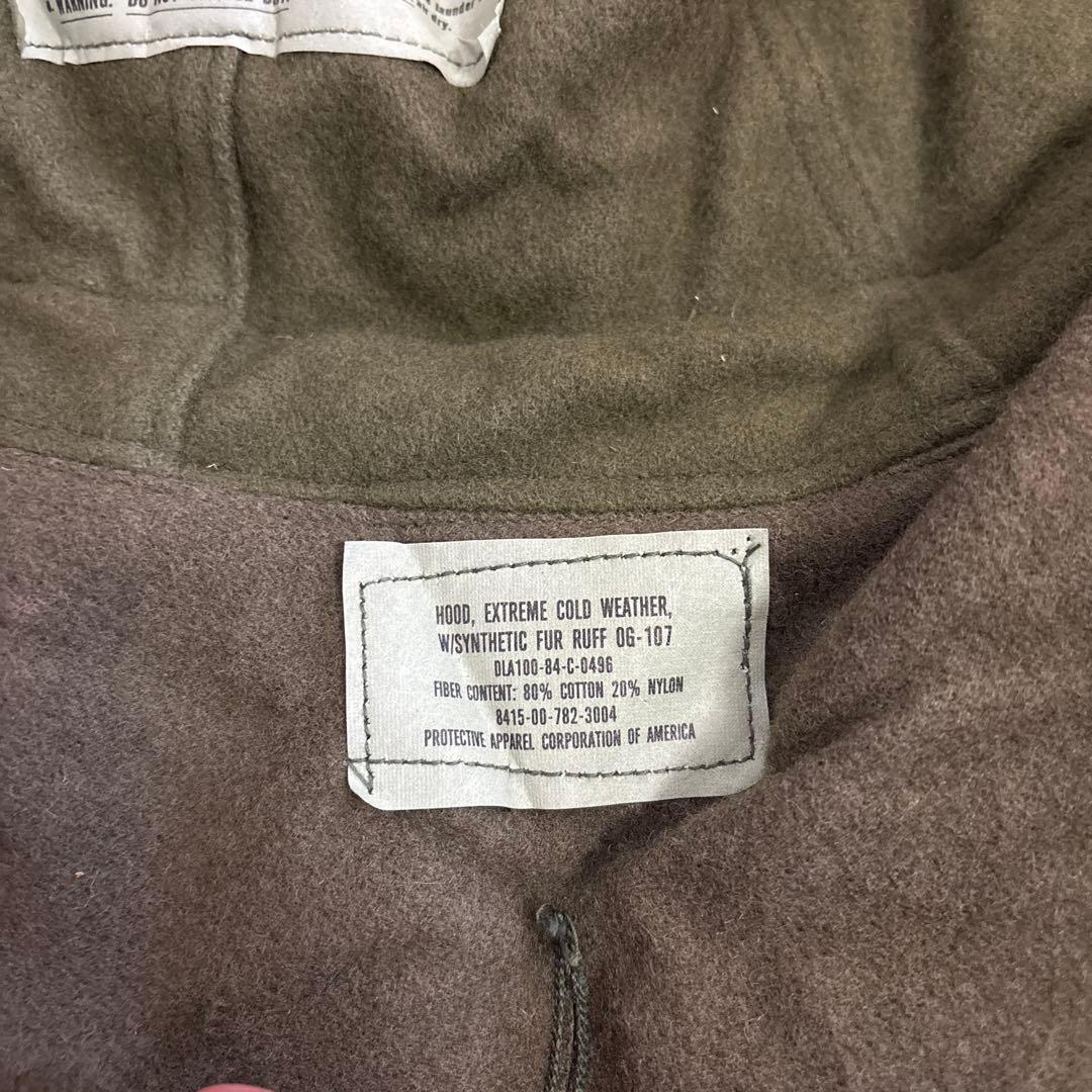 デッドストック　米軍　実物　80s M65 フィッシュテールパーカーフード　⑧
