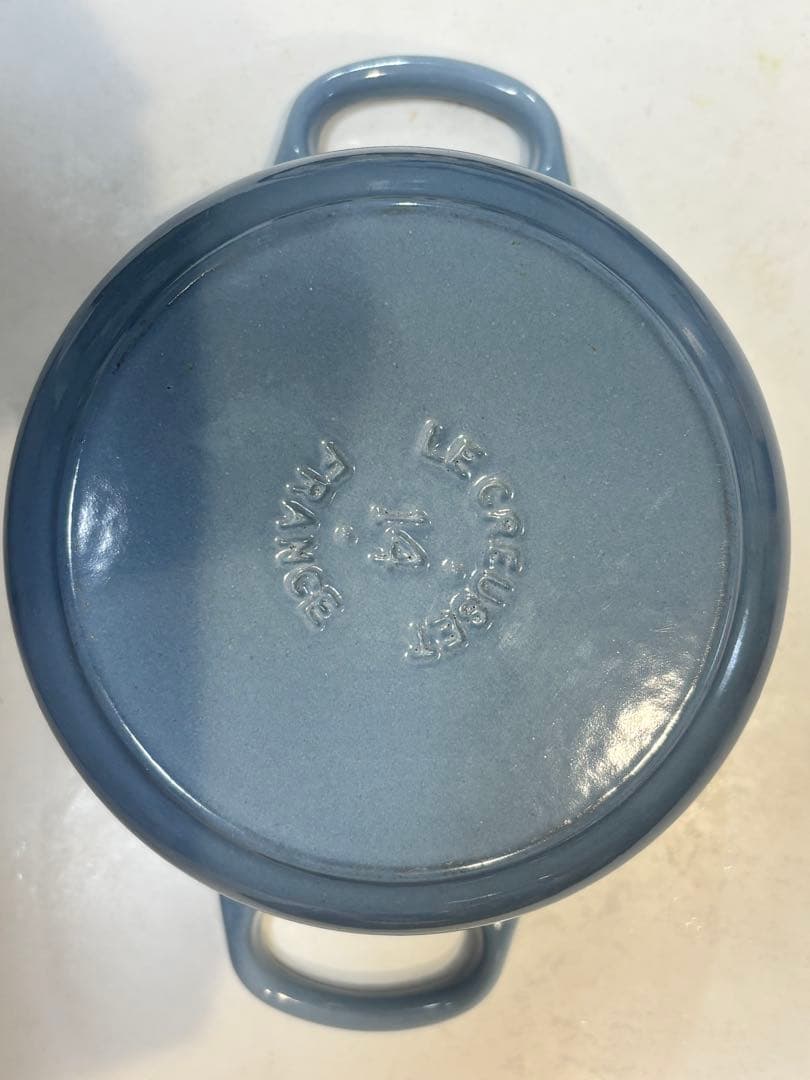 LE CREUSET ル・クルーゼ　ココットロンド　ブルー14cm 両手鍋