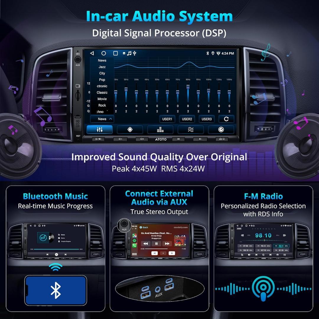 ⭐️新品 ATOTOLIFE 2DINオーディオ一体型カーナビ アンドロイドナビ