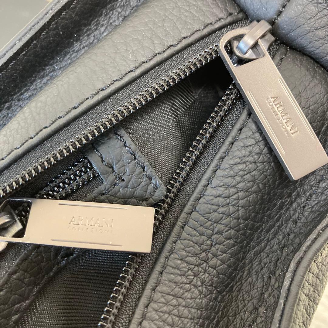 ARMANICOLLEZIONI✨メッセンジャーバッグ　レザー　A4 ストライプ