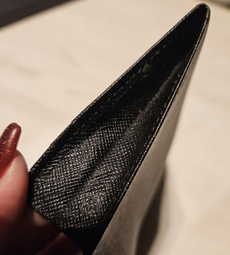 BURBERRY　 ブラックレザー 長財布 ニつ折り財布 札入れ　付属品完備