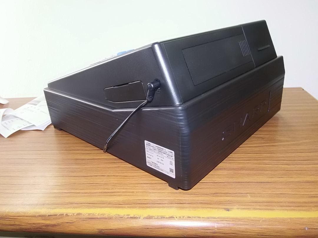 22年製美品人気の黒128設定無料シャープインボイスレジスターXE-A147
