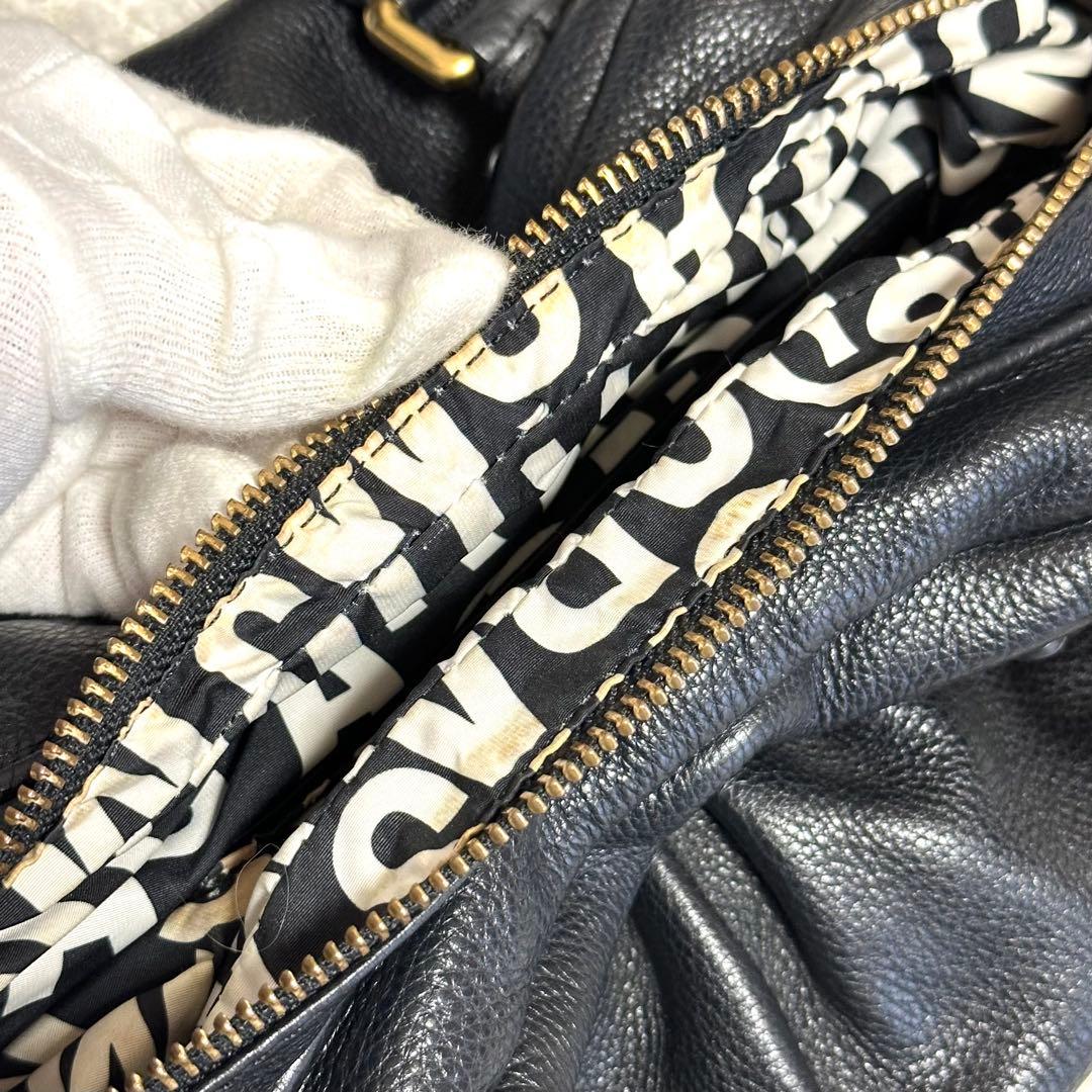 マークバイマークジェイコブス 2way ハンドバッグ レザー ブラック y2k