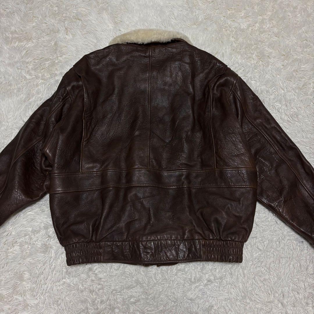 ぱとらっしゅ 様90s】 G-1 A-2フライトレザージャケット ブラウン 4L