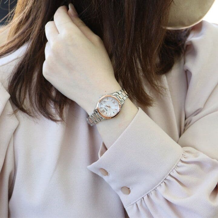 セイコー 腕時計 SWFH132 ソーラー電波 ピンクダイヤル Sシリーズ