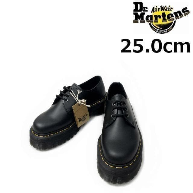 【期間限定価格】ドクターマーチン 厚底 レザー(25.0cm)黒180210