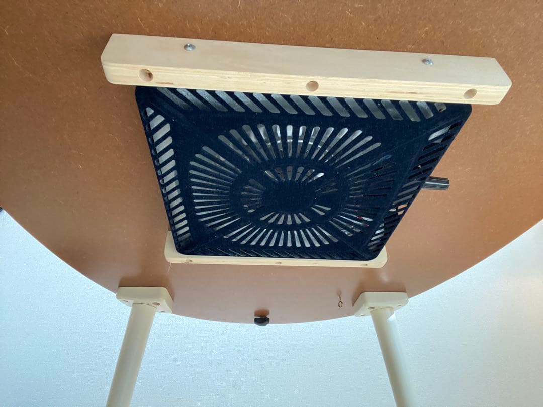 ホワイト楕円形　木製テーブル　こたつ