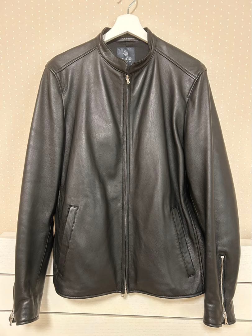 【美品】nano universe ライダースジャケット ブラック