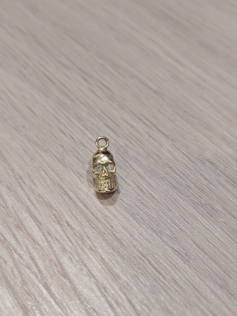 スカル　18金　k18 ダイヤ　ネックレス　トップのみ