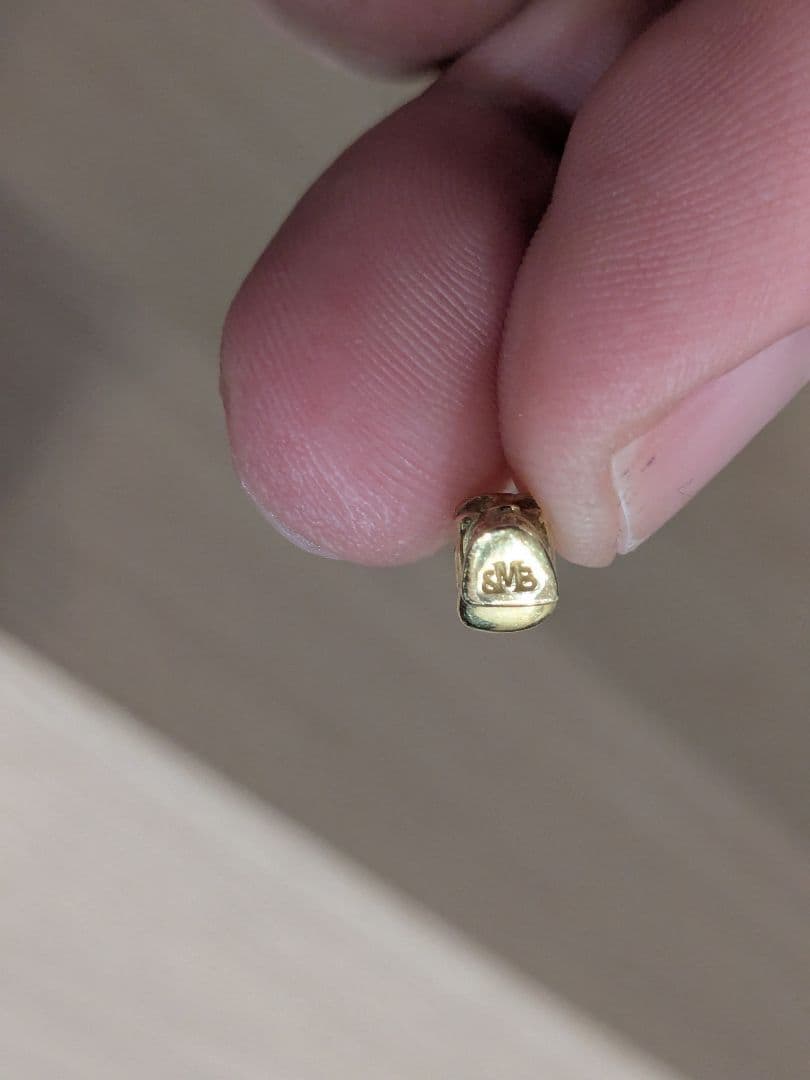 スカル　18金　k18 ダイヤ　ネックレス　トップのみ