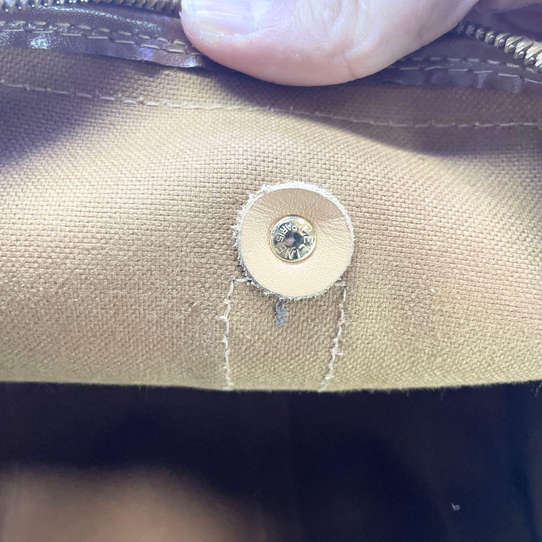 セリーヌ　ボストンバッグ　マカダム　ベージュ　ブラウン　大容量