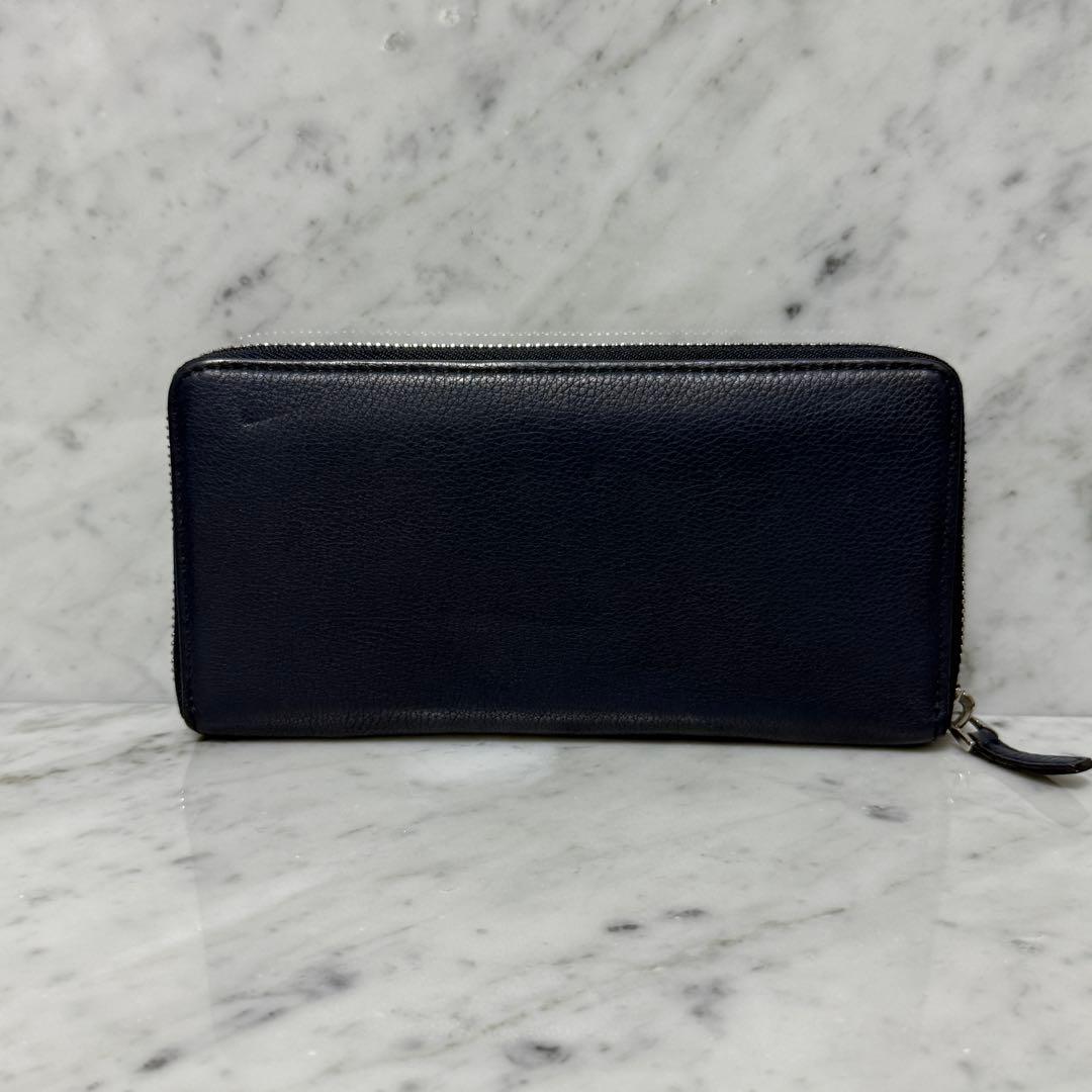 FUJITAKA ACCESSORIES フジタカ 長財布 ネイビー 本革