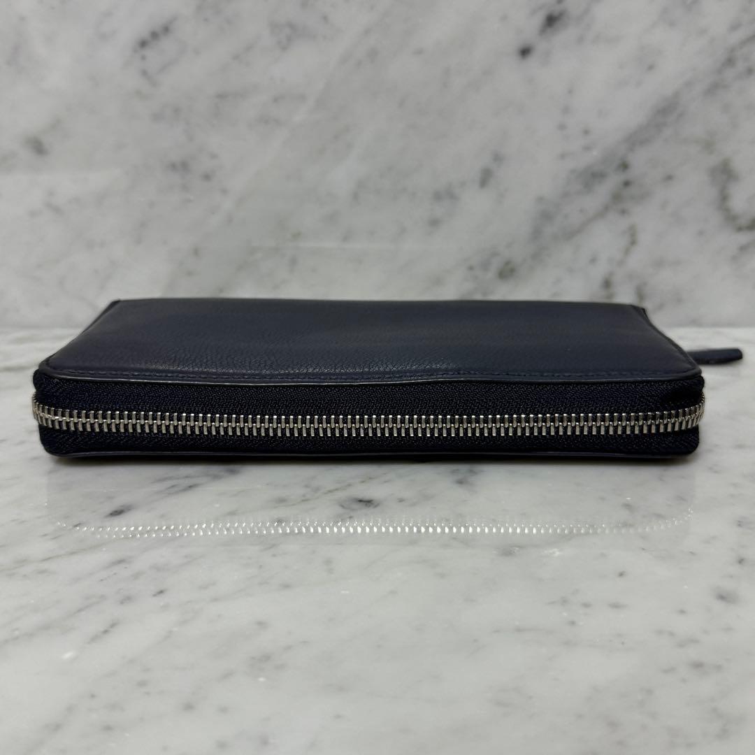 FUJITAKA ACCESSORIES フジタカ 長財布 ネイビー 本革