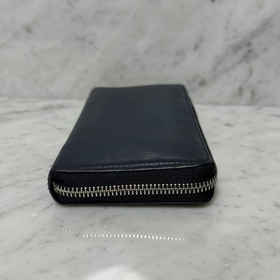 FUJITAKA ACCESSORIES フジタカ 長財布 ネイビー 本革