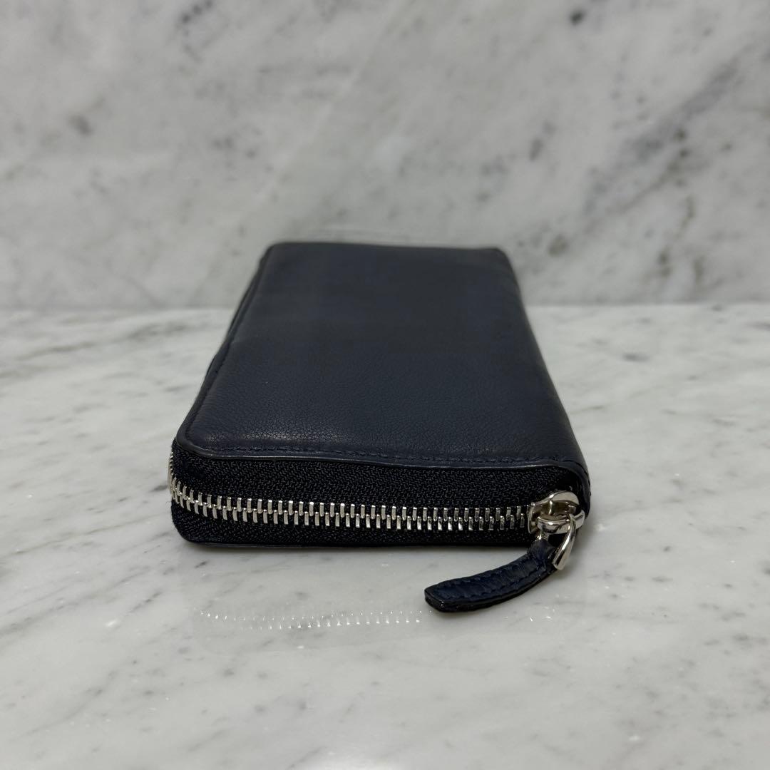 FUJITAKA ACCESSORIES フジタカ 長財布 ネイビー 本革