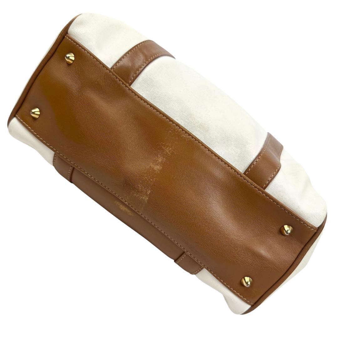 GUCCI グッチ マイクロGG ミニボストンバッグ ホースビット ホワイト