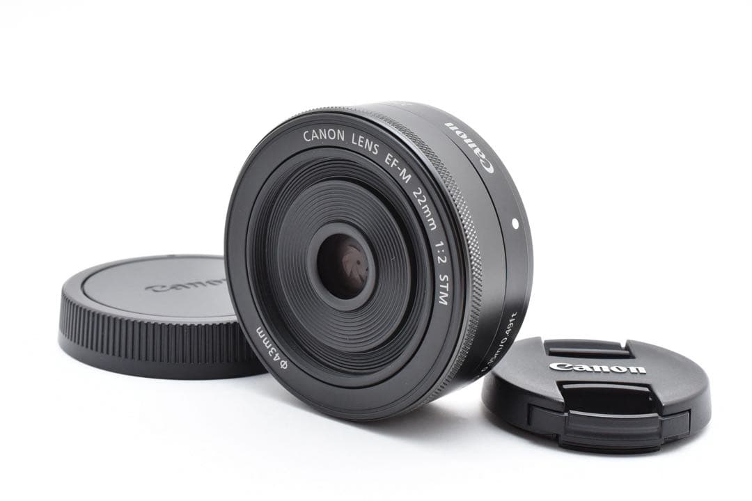 【美品】 キヤノン Canon EF-M 22mm F2 STM ブラック