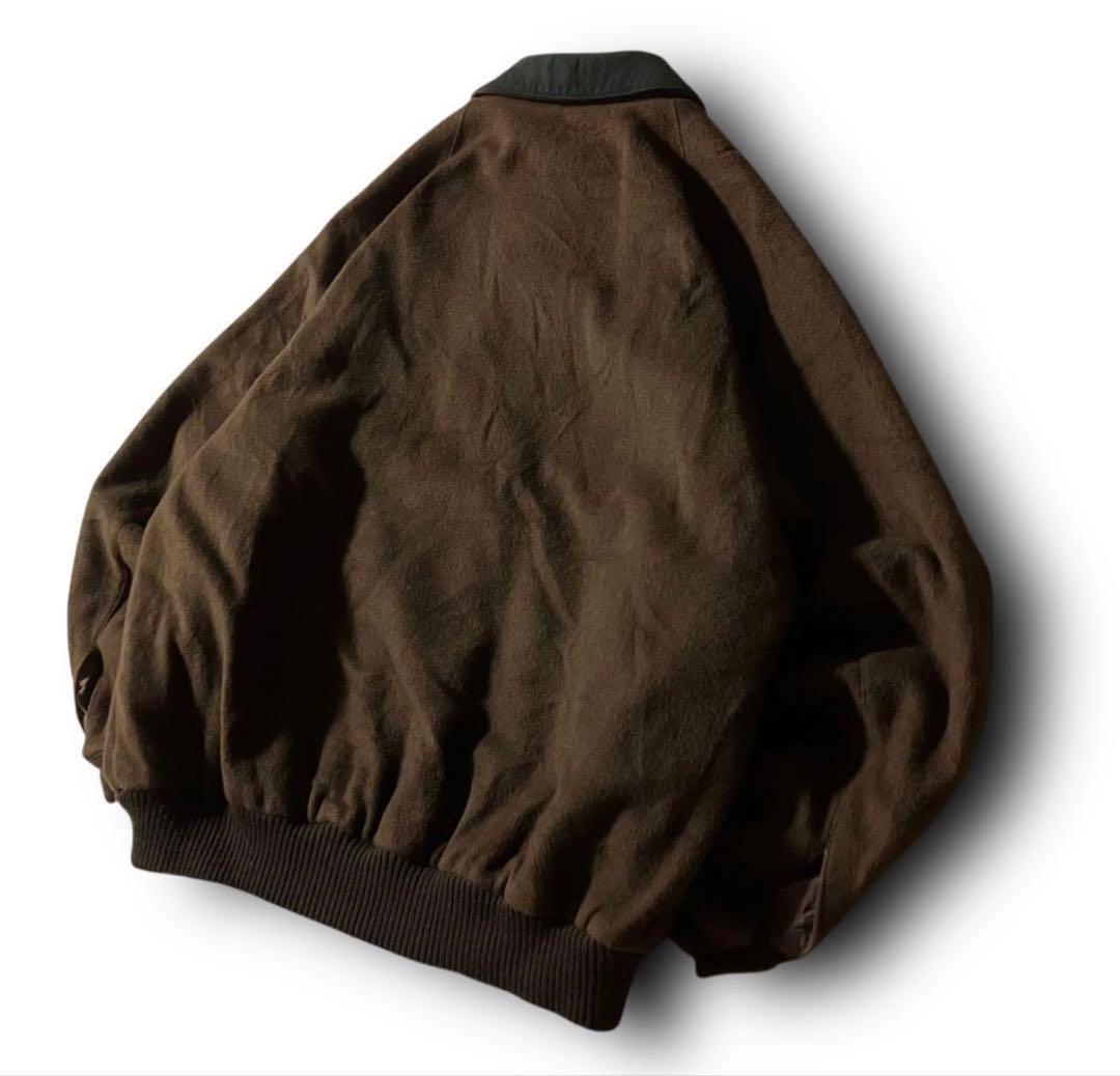 vintage Graham Hillハリントンジャケットウール調短丈ブラウンL