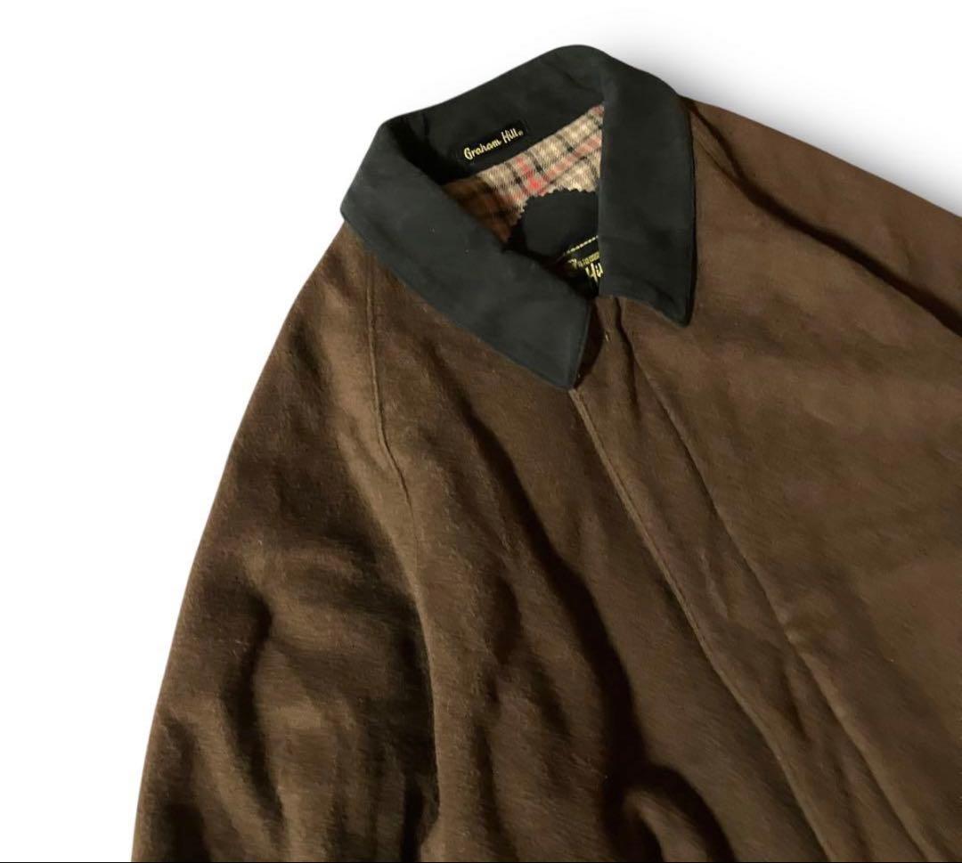 vintage Graham Hillハリントンジャケットウール調短丈ブラウンL
