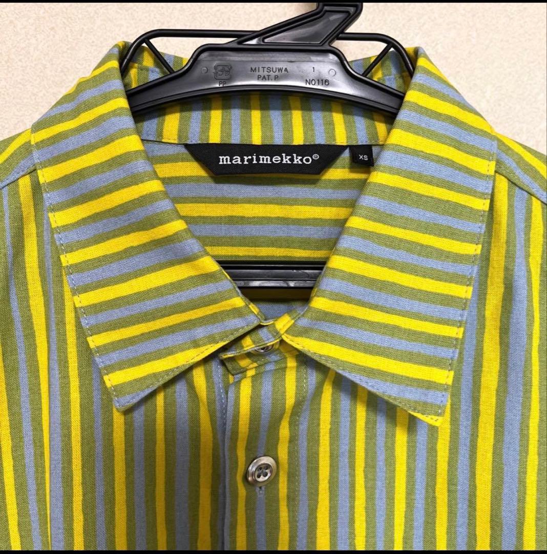 marimekko　ヨカポイカ　メンズ　ストライプシャツ　XSサイズ