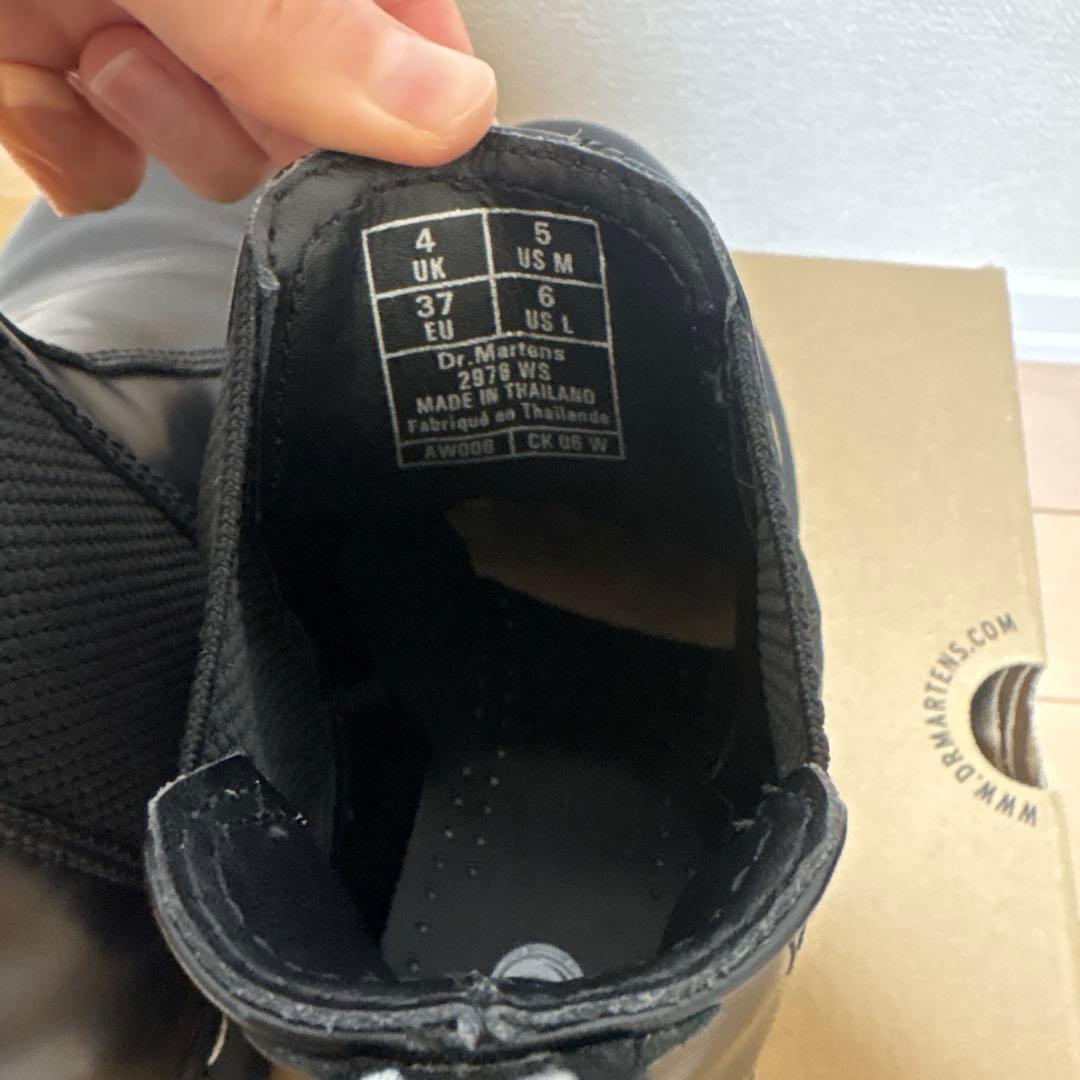 ドクターマーチン　ホワイトステッチ チェルシーブーツ　サイドゴア　UK4