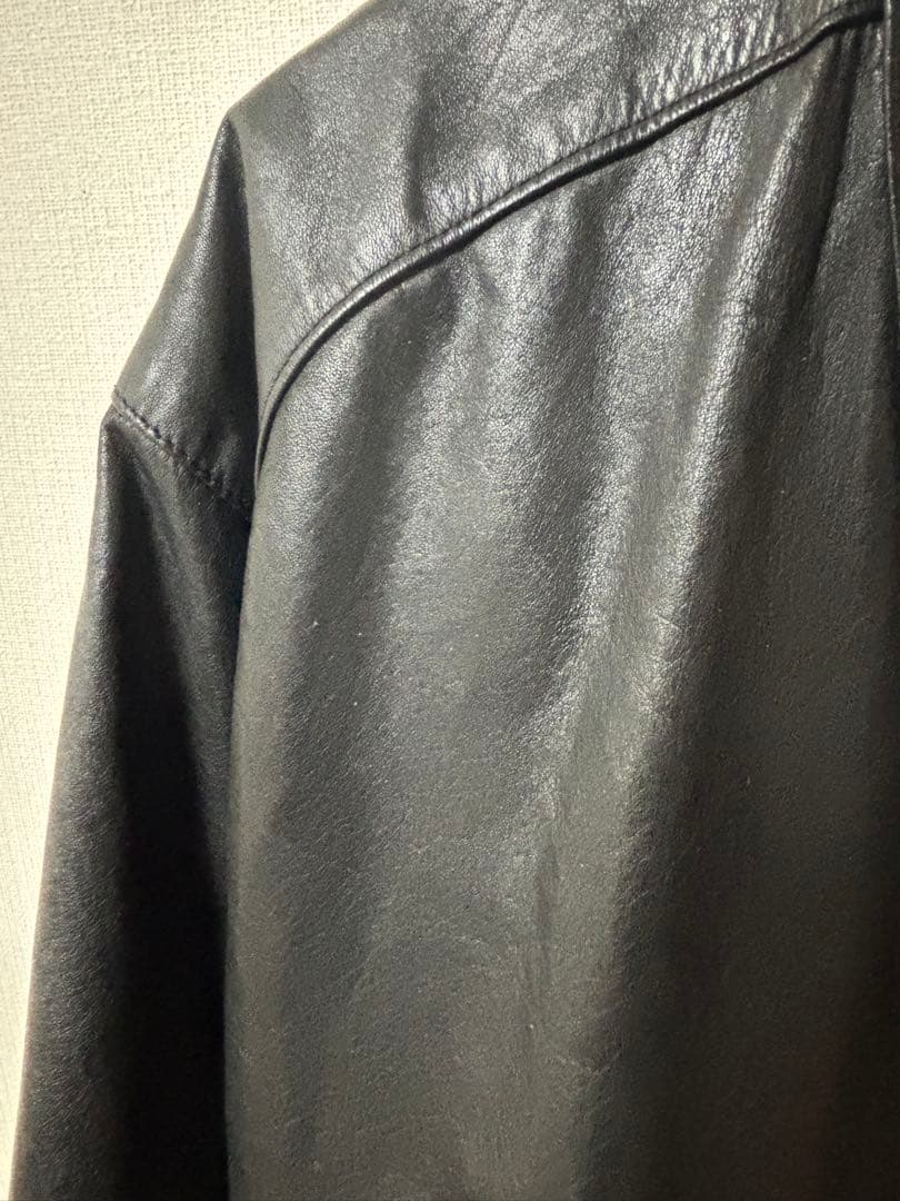 ジャケット・アウター VINTAGE COW LEATHER JACKET BLACK