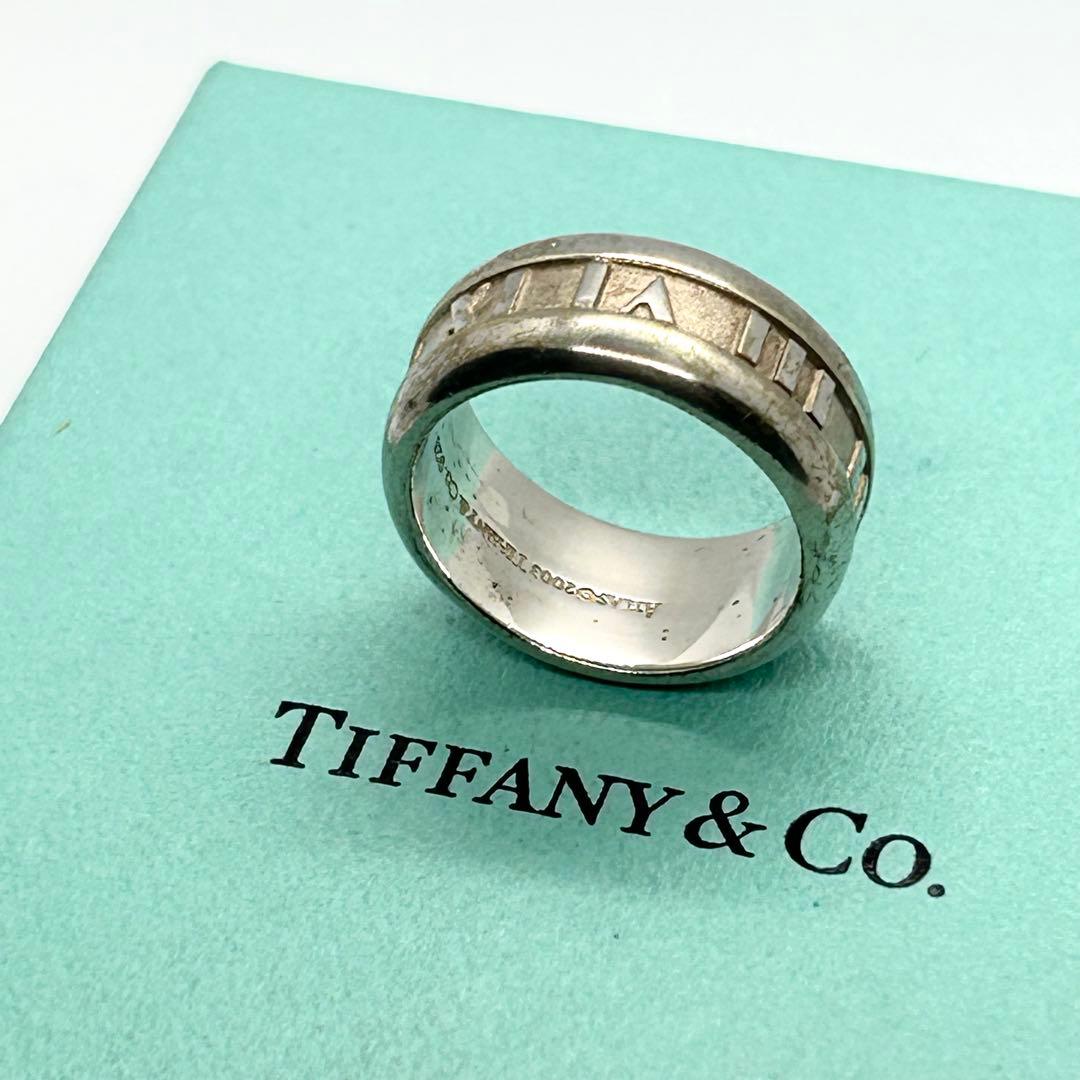 八山ひかる✨ティファニー❤️アトラスカーブドワイドリング SV925 17号