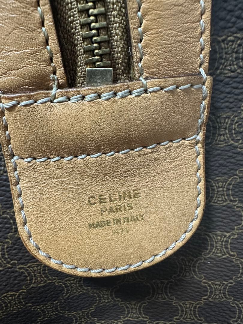 美品　CELINE セリーヌ マカダム柄 PVCレザー 大容量 ボストンバッグ