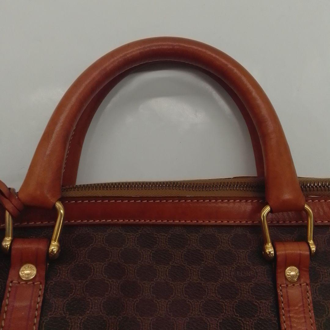JH54 セリーヌ マカダム ボストンバッグ ゴールド金具 トリオンフ