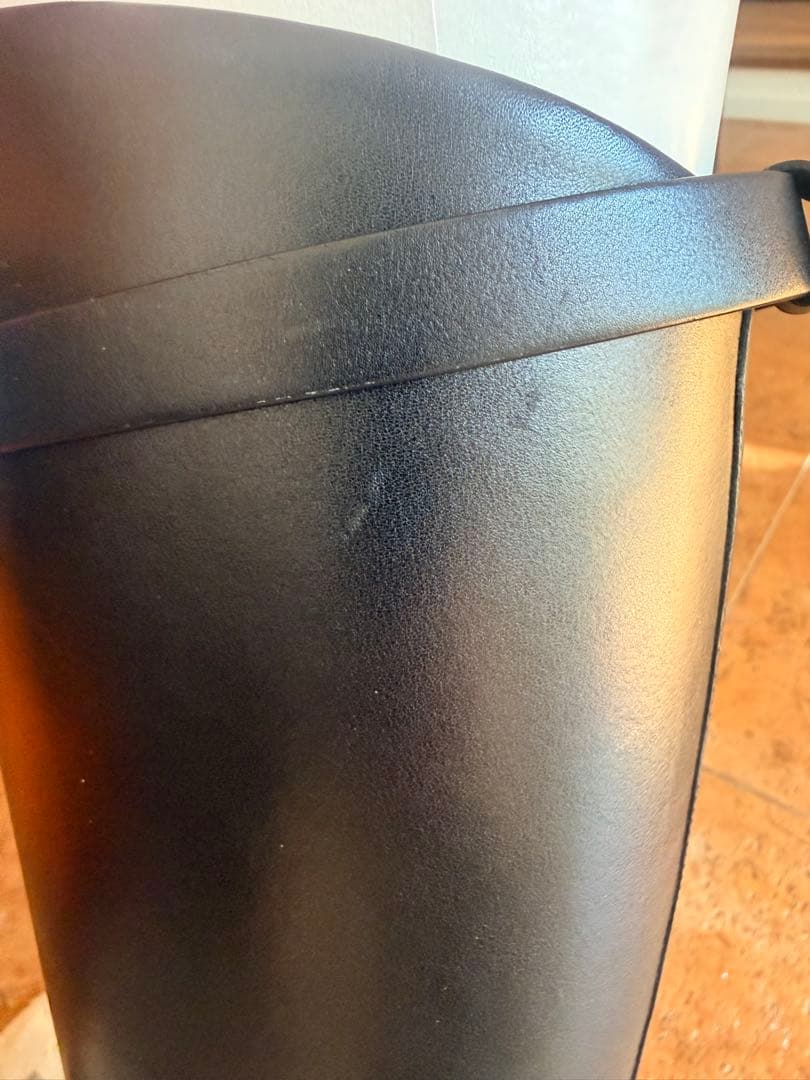 HERMES 黒 レザーブーツ 金具付き