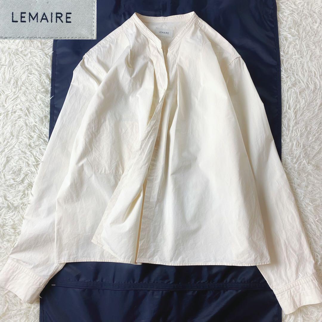 値下げ中 ルメール　1B　バンドカラー　オーバー　タック　シャツ　ブラウス　36