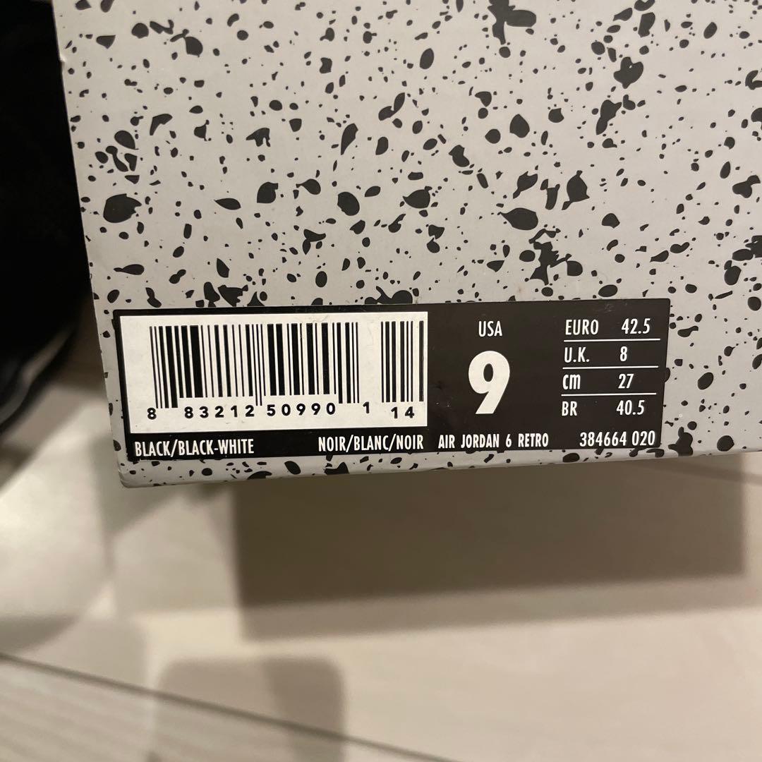 【超美品】Air Jordan 6 retro BLACK CAT 27cm
