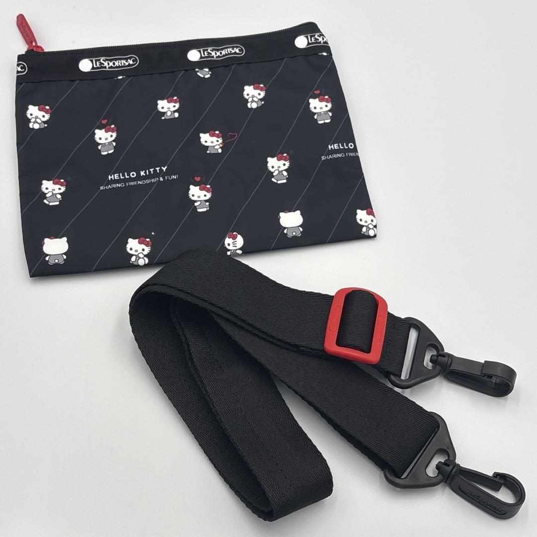 レスポートサックハローキティボストンバッグ旅行用バッグリボン& ポーチ付き