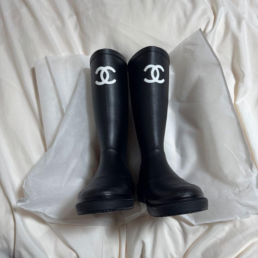 CHANEL ブラック 長靴
