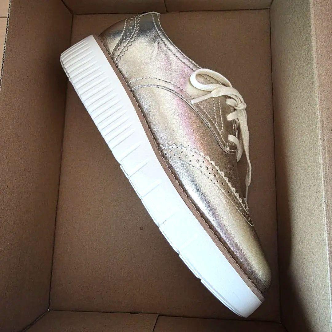 定価41580円　美品☆　コールハーン　メタリックシルバー レースアップシューズ