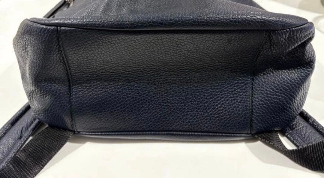 ジルサンダー ネイビー　リュック　バックパック　レザー