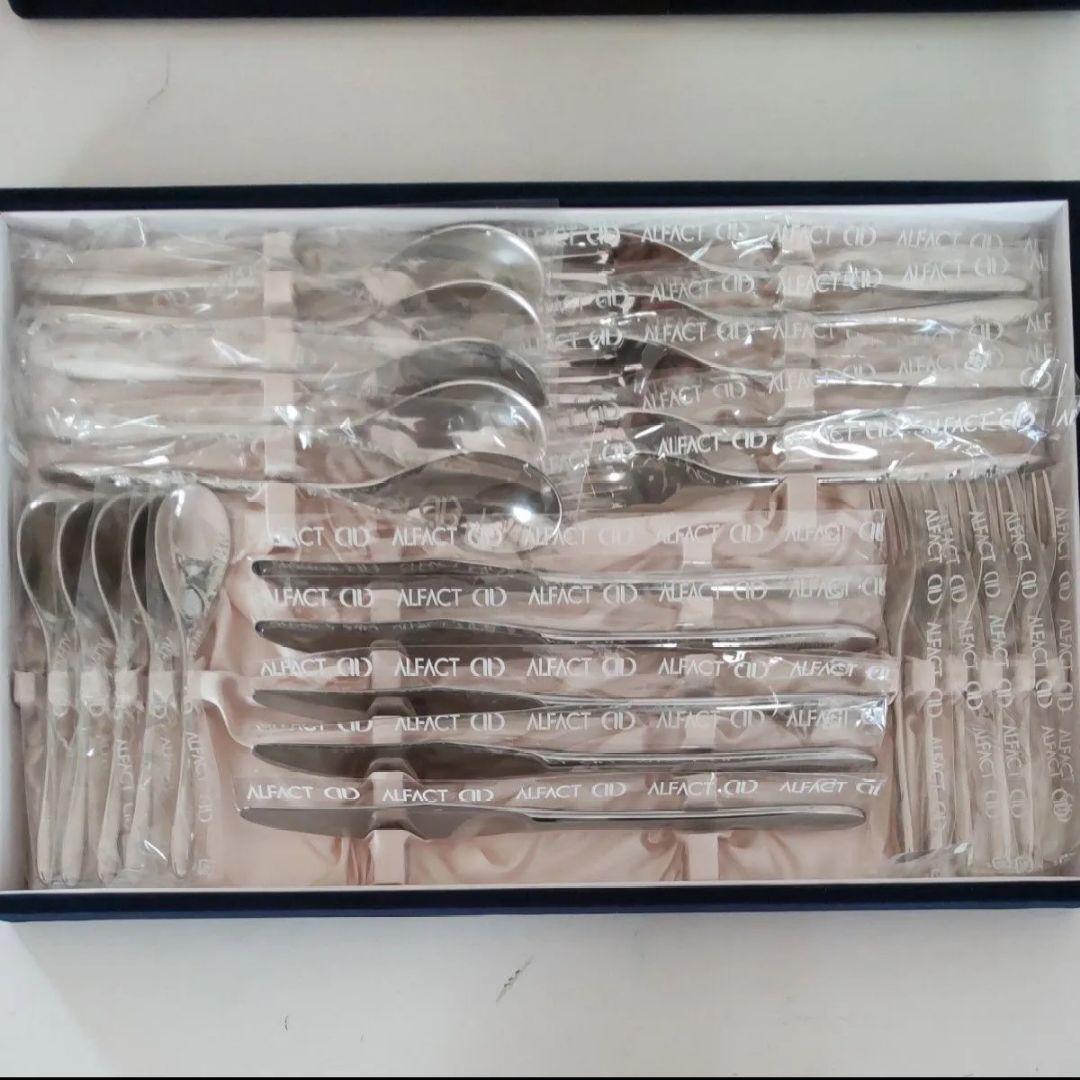 ■社名あり■ ALFACT カトラリーセット 25本 シルバー アルファクト