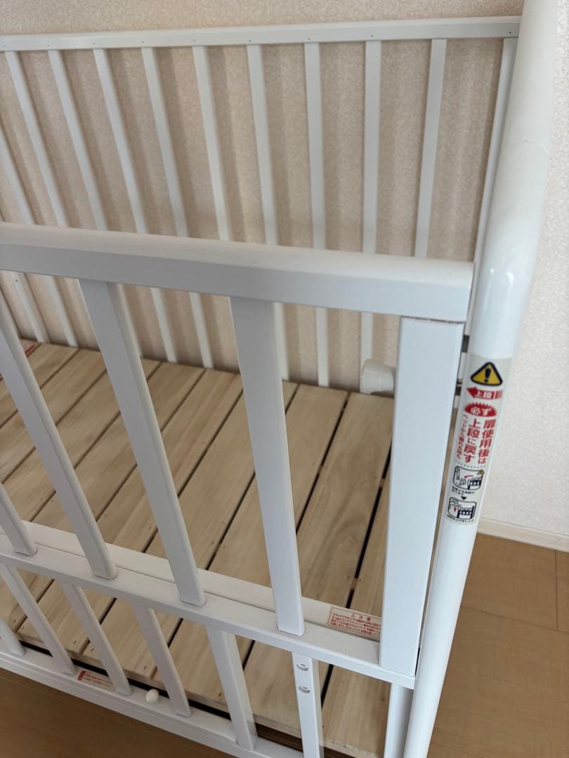 KATOJI ハイポジション　ベビーベッド ホワイト