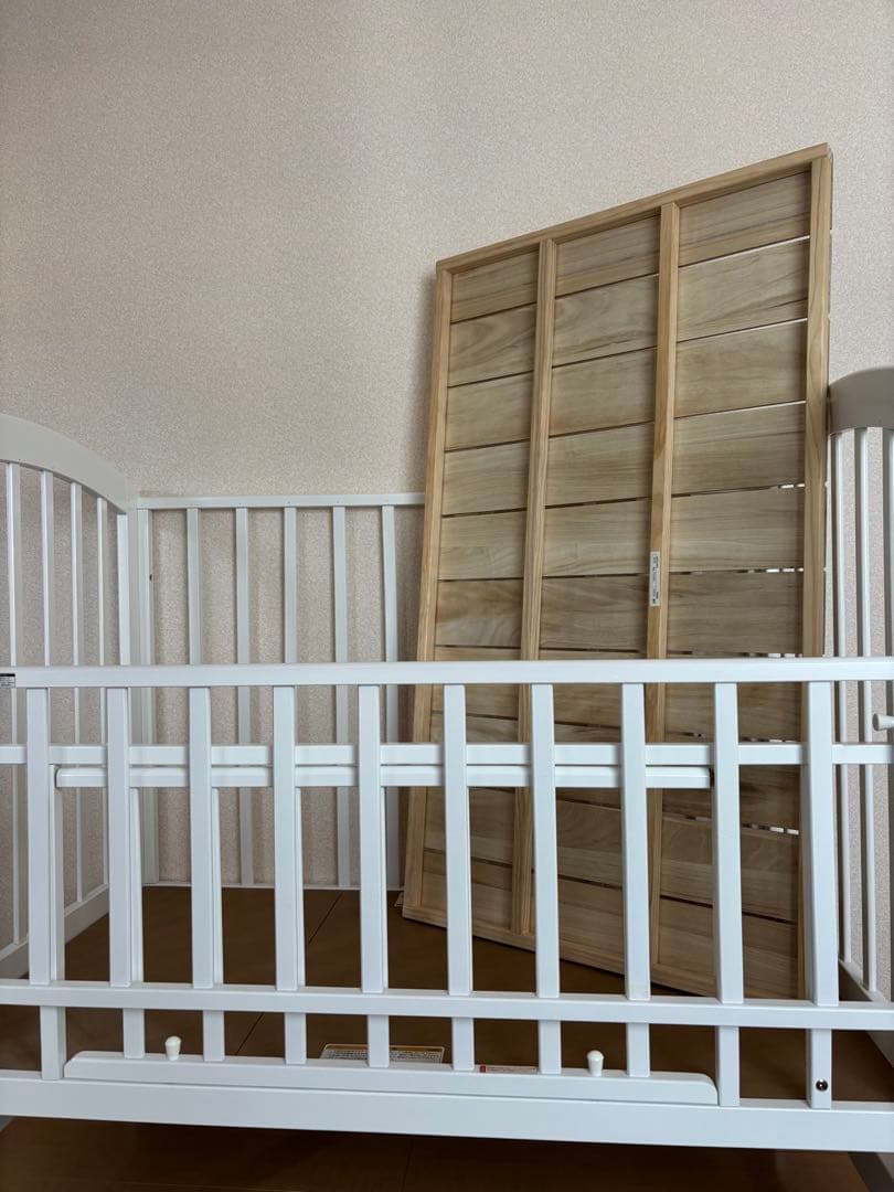 KATOJI ハイポジション　ベビーベッド ホワイト