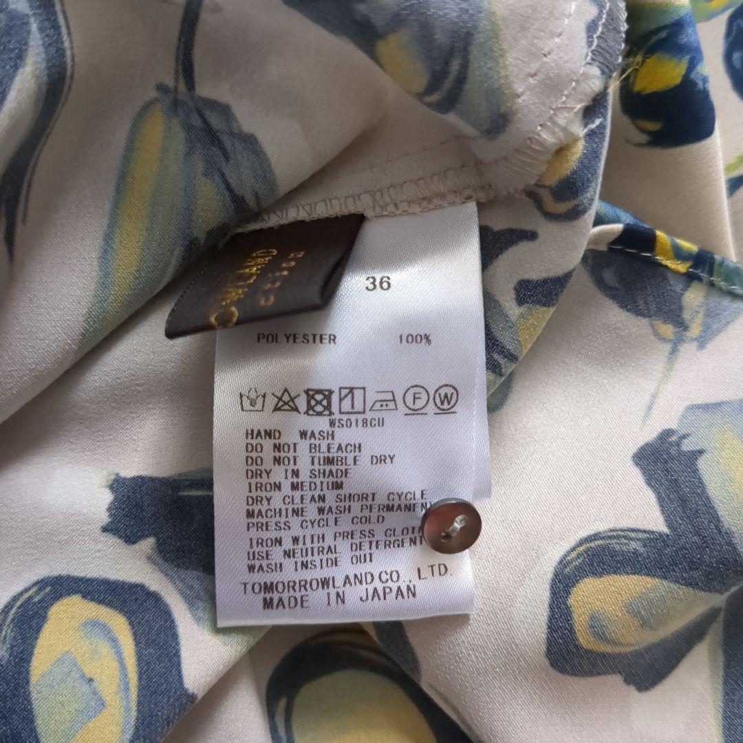 トゥモローランドコレクション　フラワープリント ブラウス　36