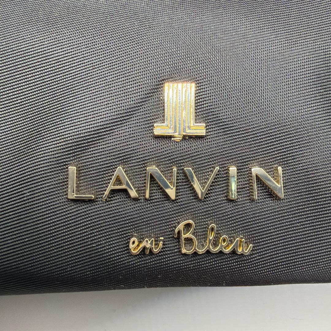 美品 ランバンオンブルー LANVIN en Bleu ショルダーバッグ リボン