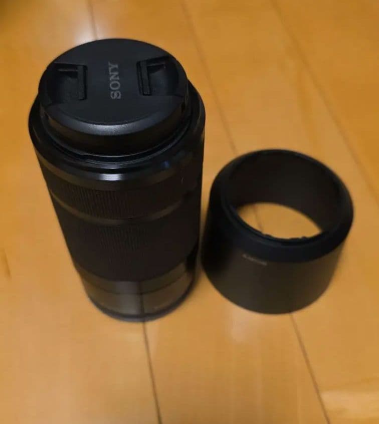SONY SEL55210 ズーム レンズ ブラック フード付き