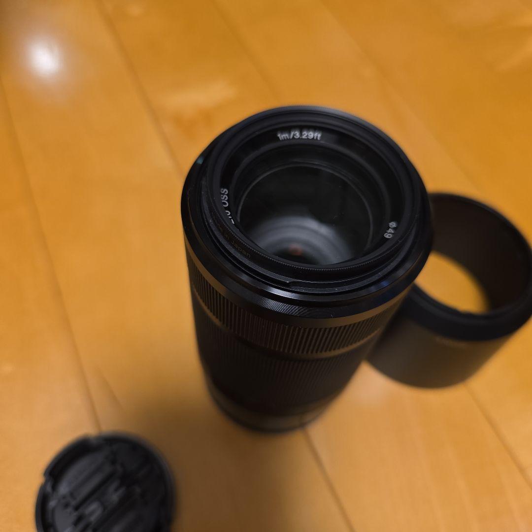 SONY SEL55210 ズーム レンズ ブラック フード付き