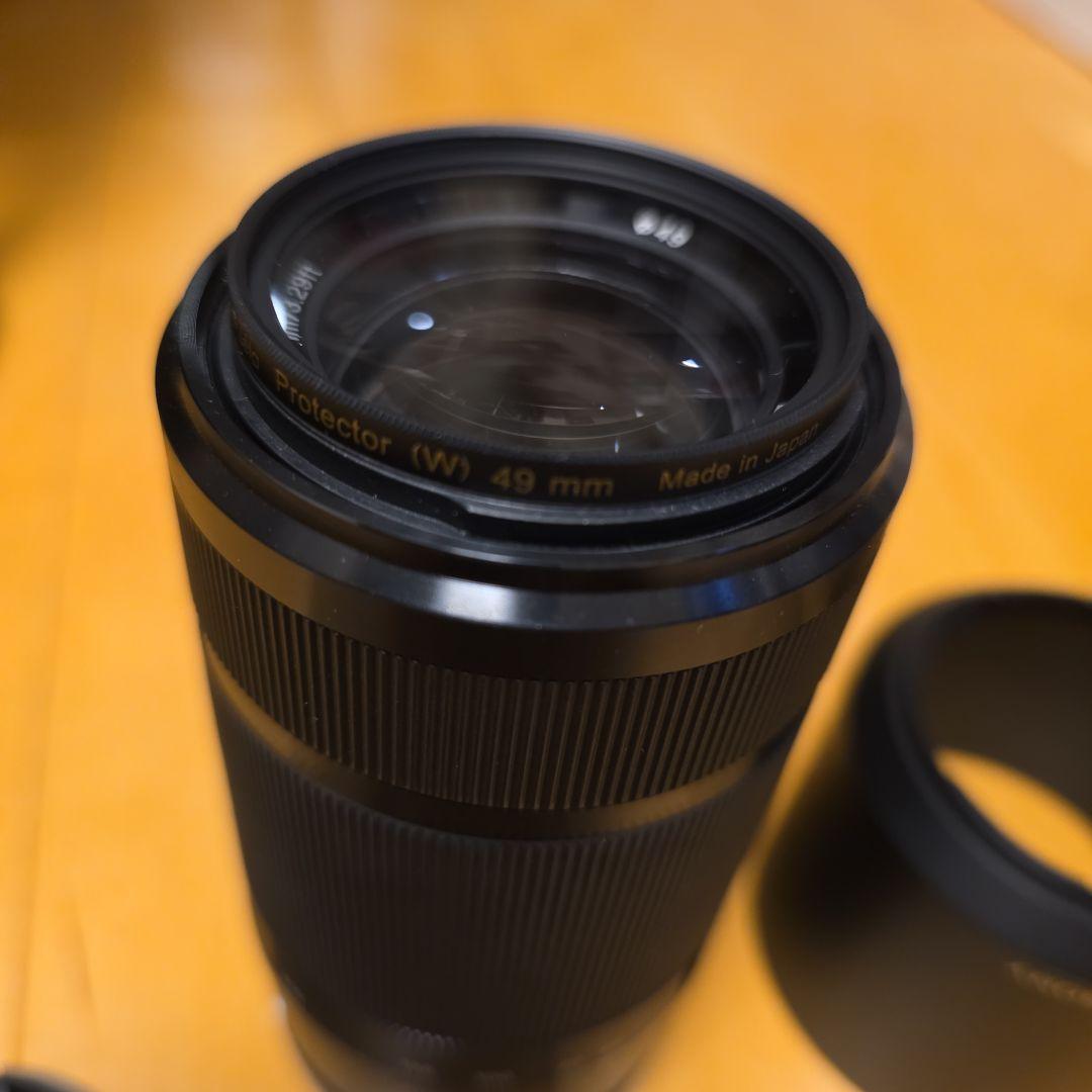SONY SEL55210 ズーム レンズ ブラック フード付き