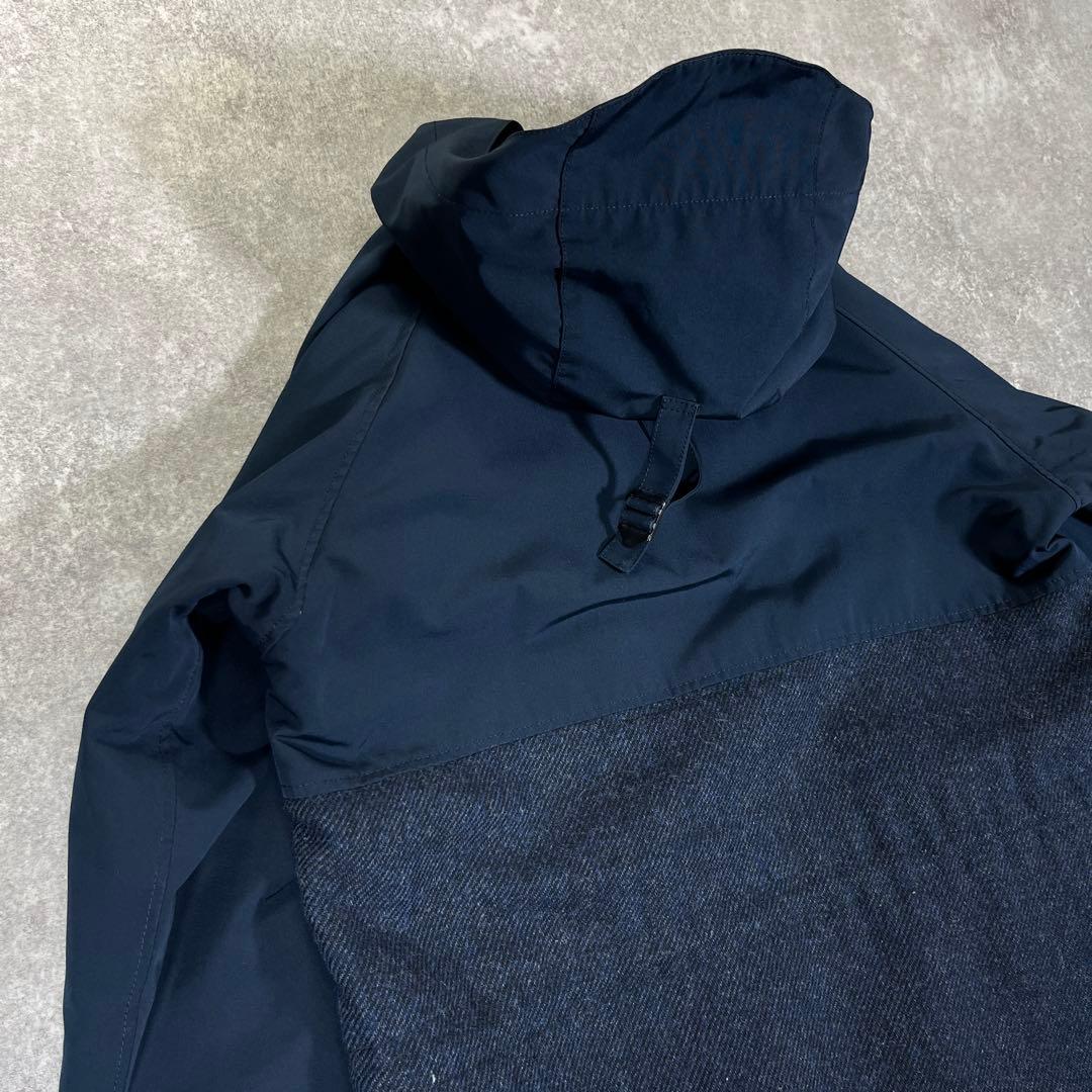 フェローズ 中綿キルティング マウンテンパーカー 38 ネイビー 素材切替