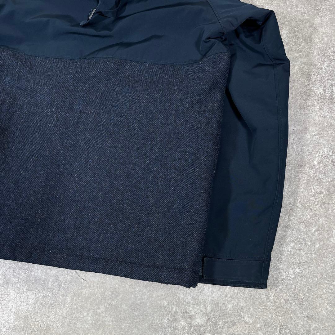 フェローズ 中綿キルティング マウンテンパーカー 38 ネイビー 素材切替