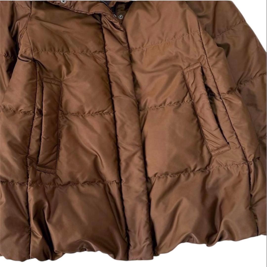 マッキントッシュ　ブライトサテンショートダウンブラウン38