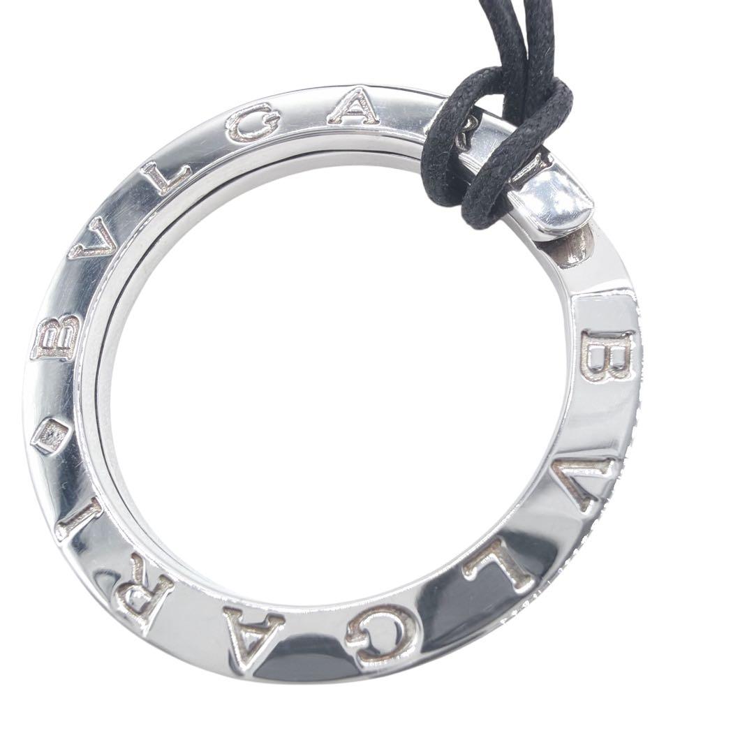 【美品】ブルガリ ダブルロゴ ネックレス キーリング シルバー 925 箱付き